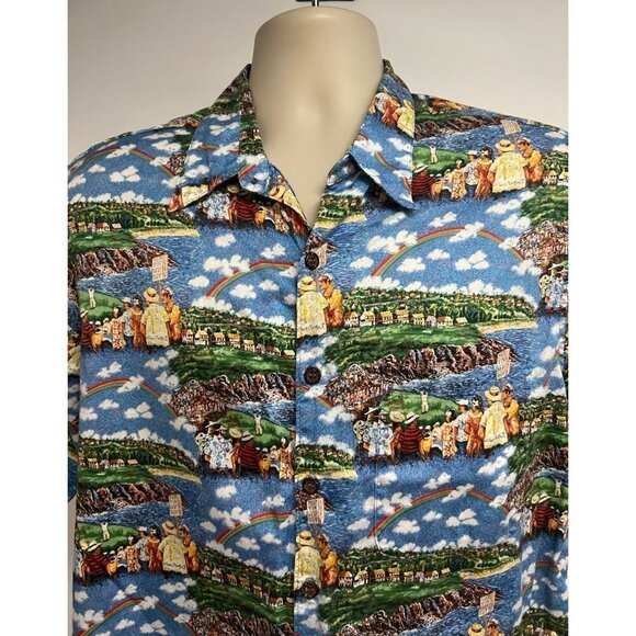 Reyn Spooner Guy Buffet Mens Vintage Hawaiian Button Up Shirt Medium Hawaii USA - Picture 4 of 7